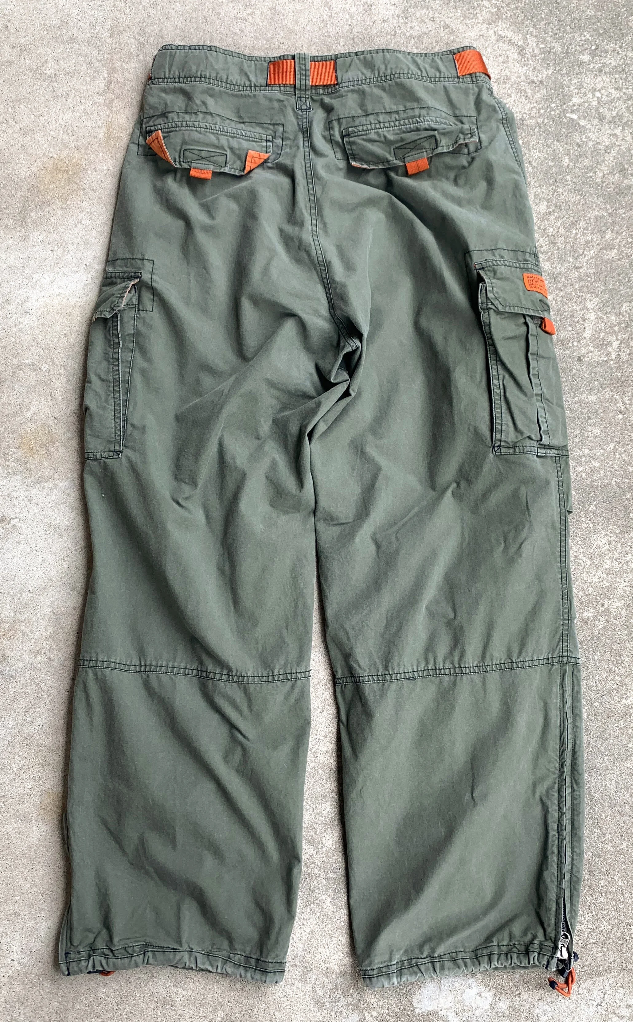 Vintage Abercrombie & Fitch Cargo Olive / Orange Pants (Size